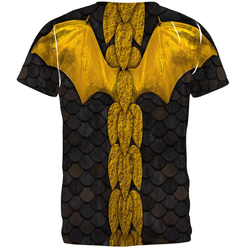 Halloween Costume Black Dragon Costume All Over Adult T-Shirt Men's T-Shirts Old Glory   