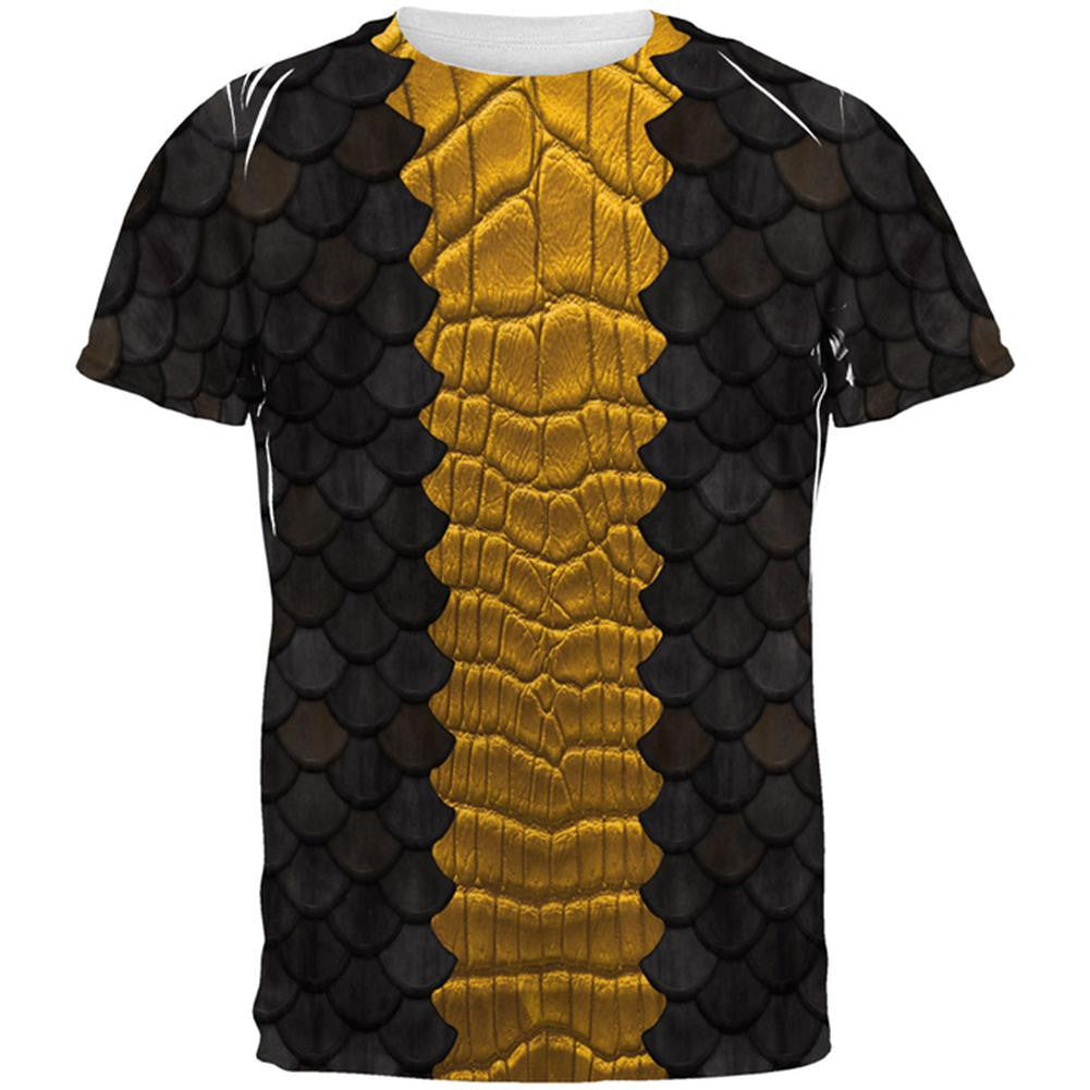 Halloween Costume Black Dragon Costume All Over Adult T-Shirt Men's T-Shirts Old Glory 2XL Multi 