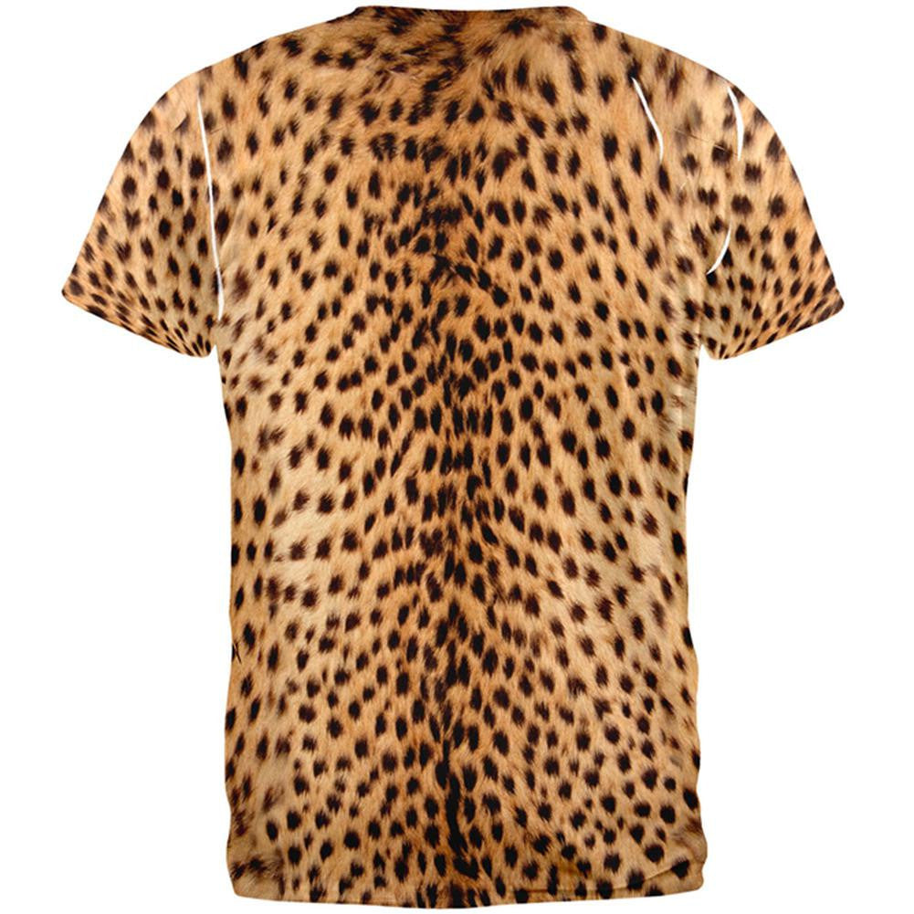 Halloween Cheetah Costume All Over Adult T-Shirt Men's T-Shirts Old Glory   