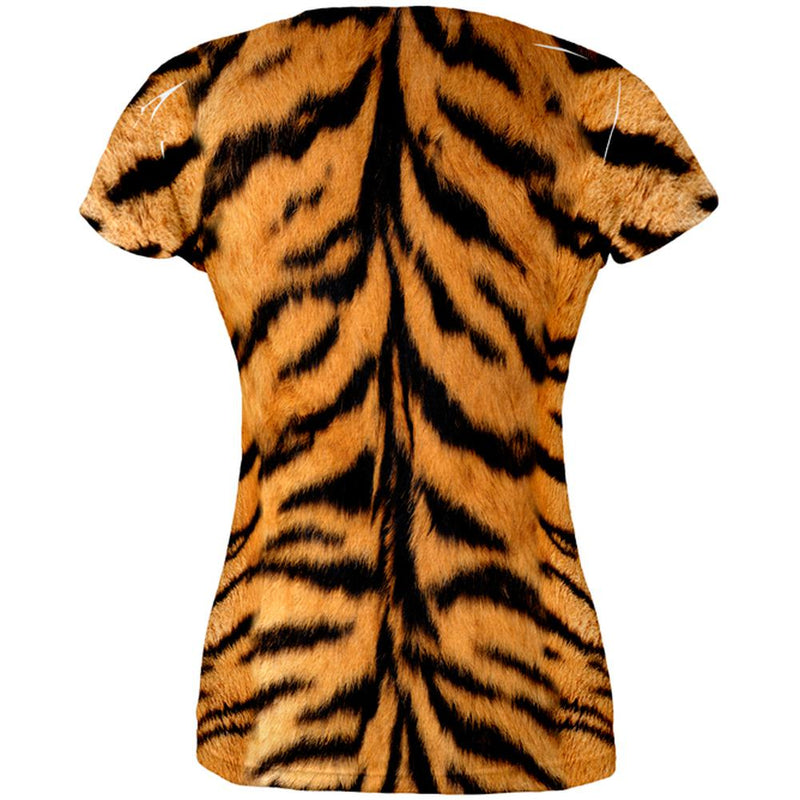 Halloween Tiger Costume All Over Juniors T-Shirt Juniors T-Shirts Old Glory   