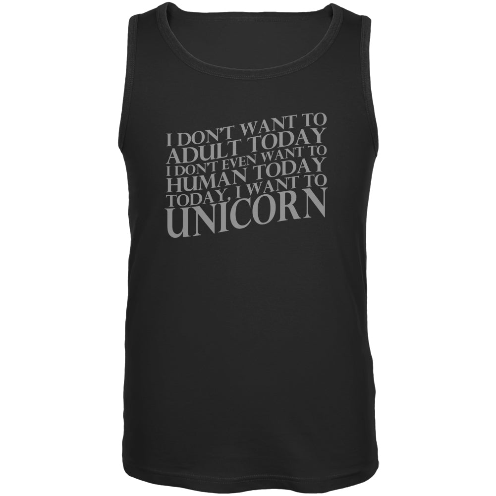 Don't Adult Today Just Unicorn Black Adult Tank Top Men's Tank Tops Old Glory 5XL Black 