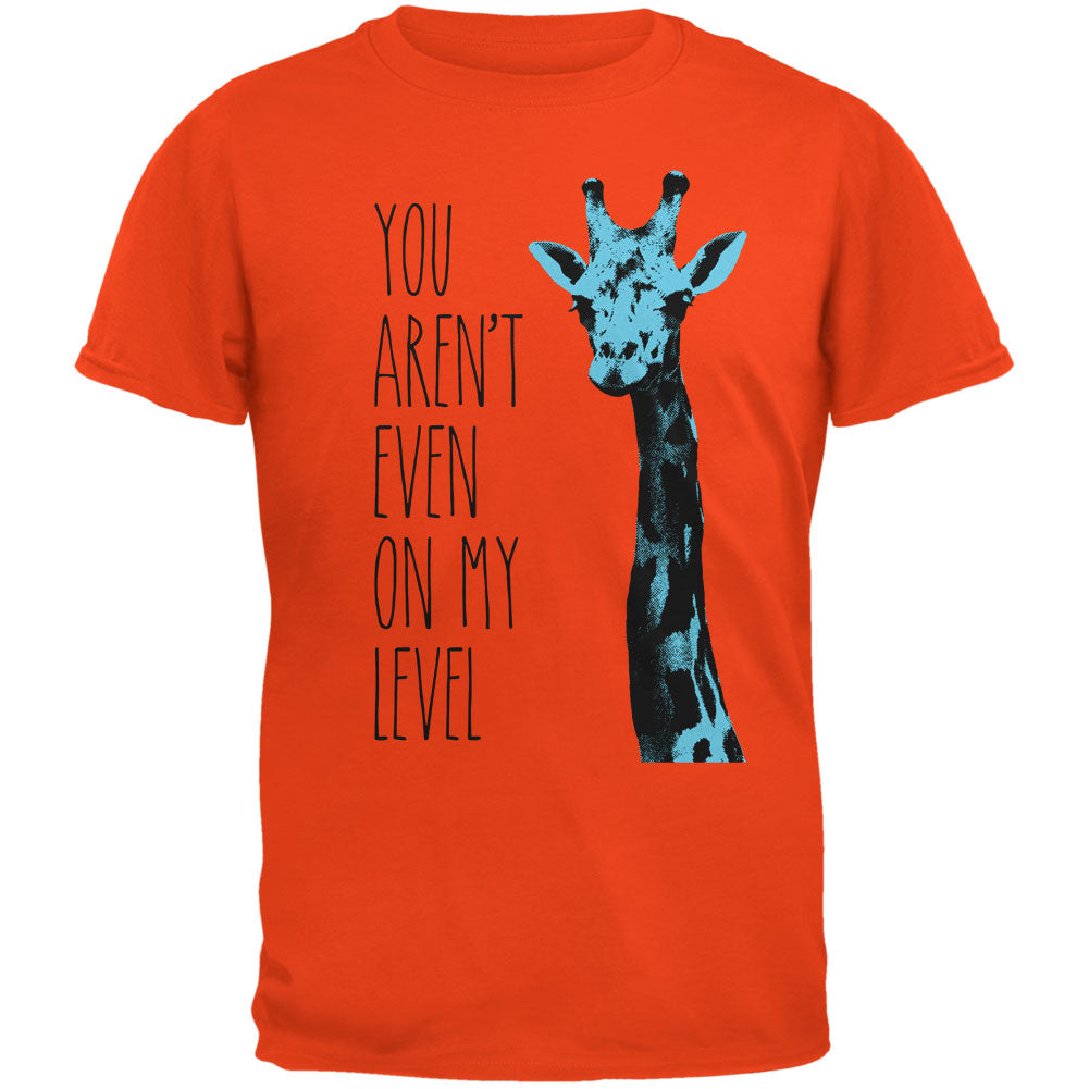 Giraffe On My Level Pop Art Orange Adult T-Shirt Men's T-Shirts Old Glory 2XL Orange 