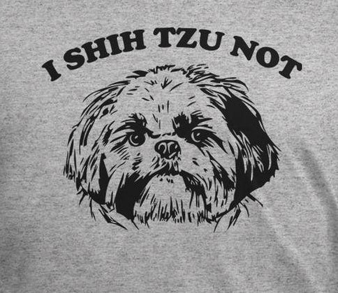 I Shih Tzu Not Heather Grey Adult T-Shirt Men's T-Shirts Old Glory   