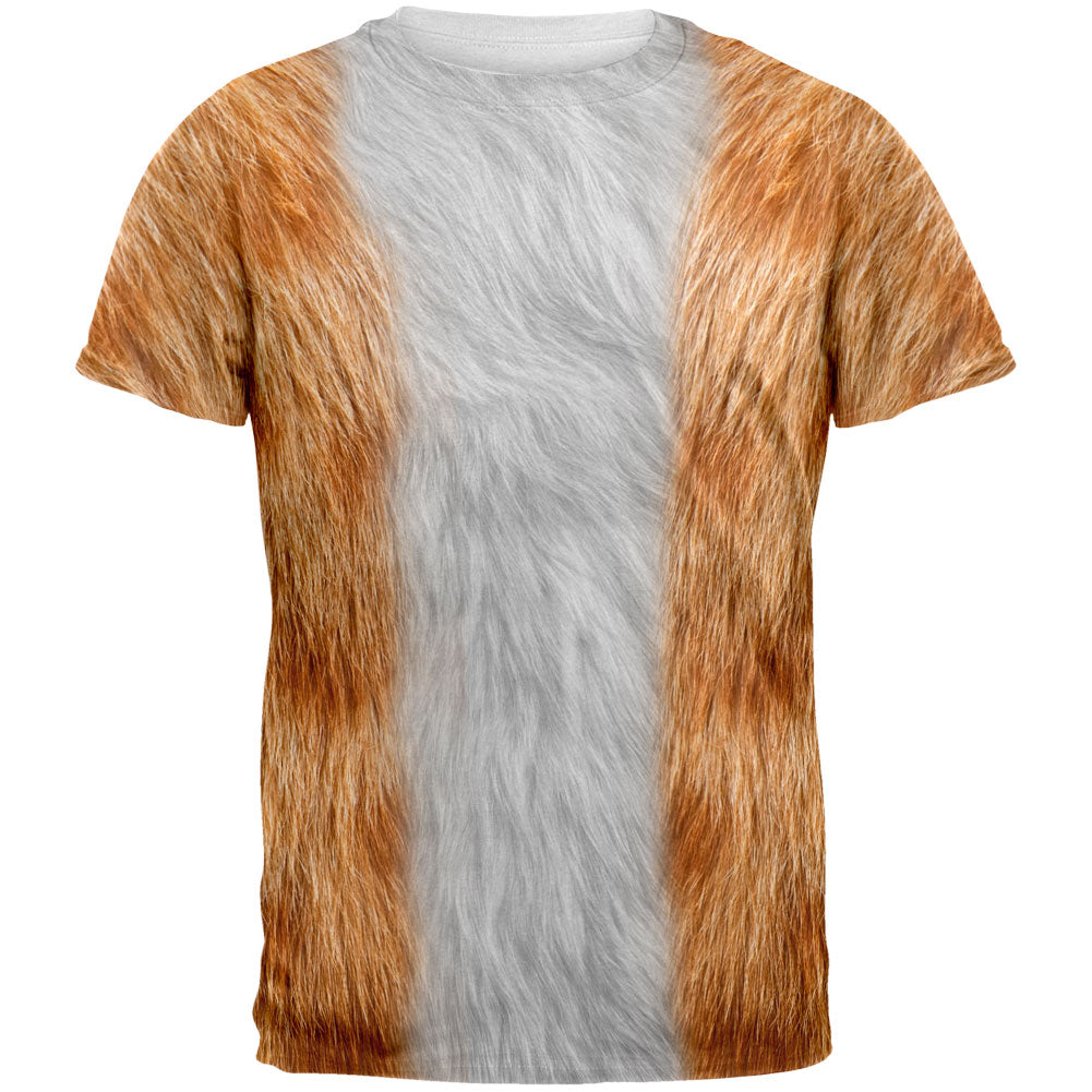 Halloween Orange Cat Costume All Over Adult T-Shirt Men's T-Shirts Old Glory 2XL Multi 