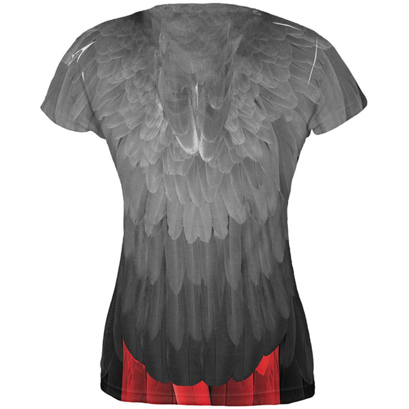 Halloween African Grey Parrot Costume All Over Juniors T-Shirt Juniors T-Shirts Old Glory   