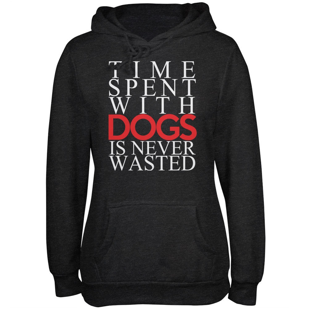 Time Spent With Dogs Never Wasted Black Adult Hoodie Sweatshirts Old Glory   