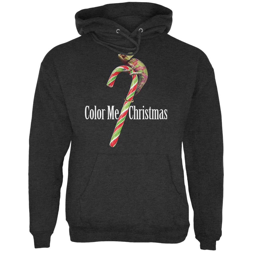 Color Me Christmas Chameleon Charcoal Heather Adult Hoodie Sweatshirts Old Glory   