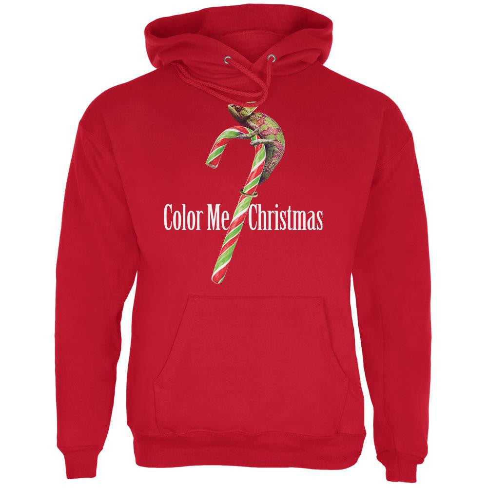 Color Me Christmas Chameleon Charcoal Heather Adult Hoodie Sweatshirts Old Glory   