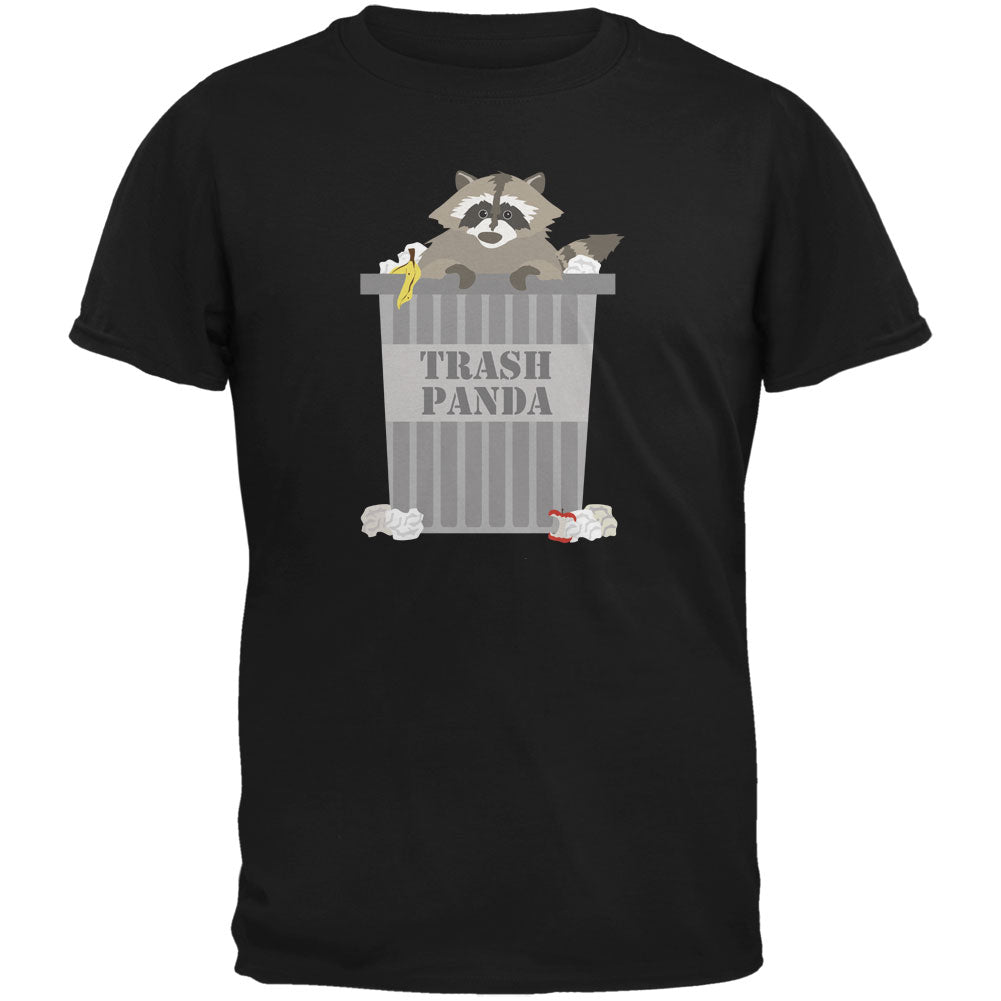 Trash Panda Raccoon Black Adult T-Shirt Men's T-Shirts Old Glory 2XL Black 