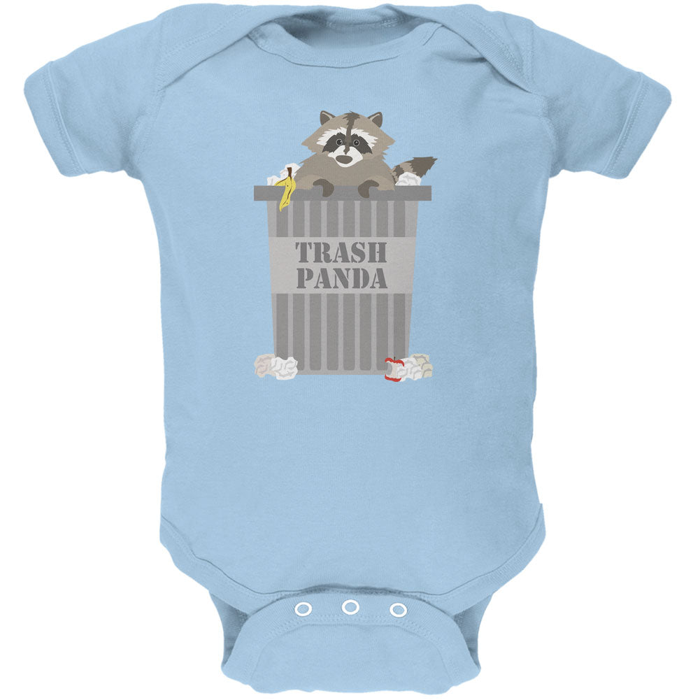 Trash Panda Raccoon Light Blue Soft Baby One Piece Baby One Piece Old Glory 12 Light Blue 