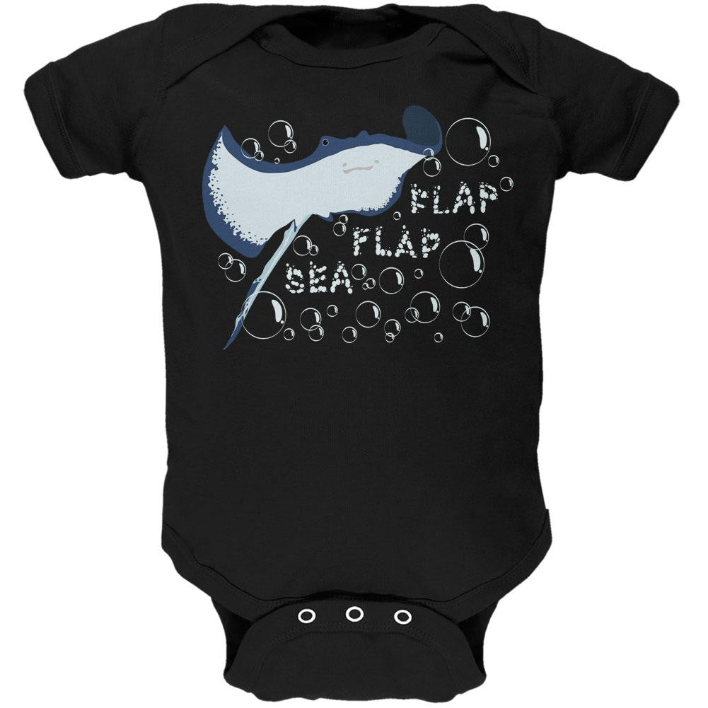 Sea Flap Flap Stingray Navy Soft Baby One Piece Baby One Piece Old Glory   