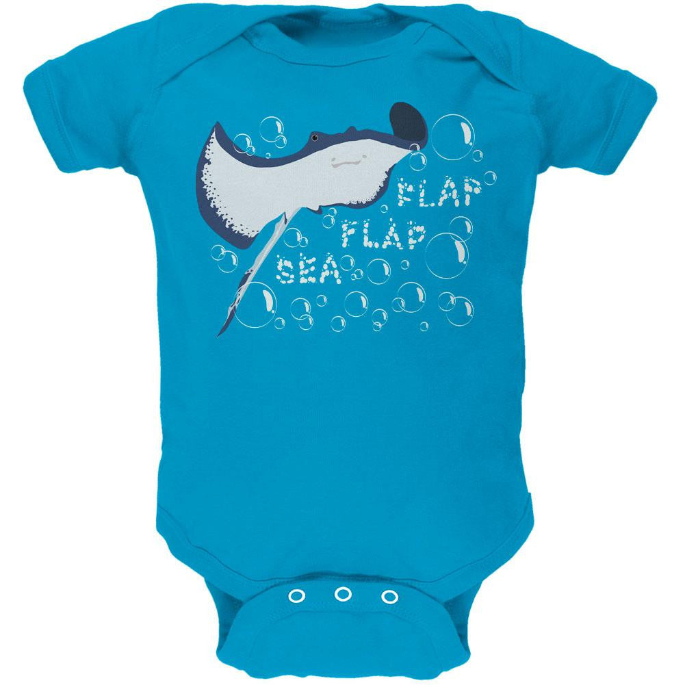 Sea Flap Flap Stingray Navy Soft Baby One Piece Baby One Piece Old Glory   