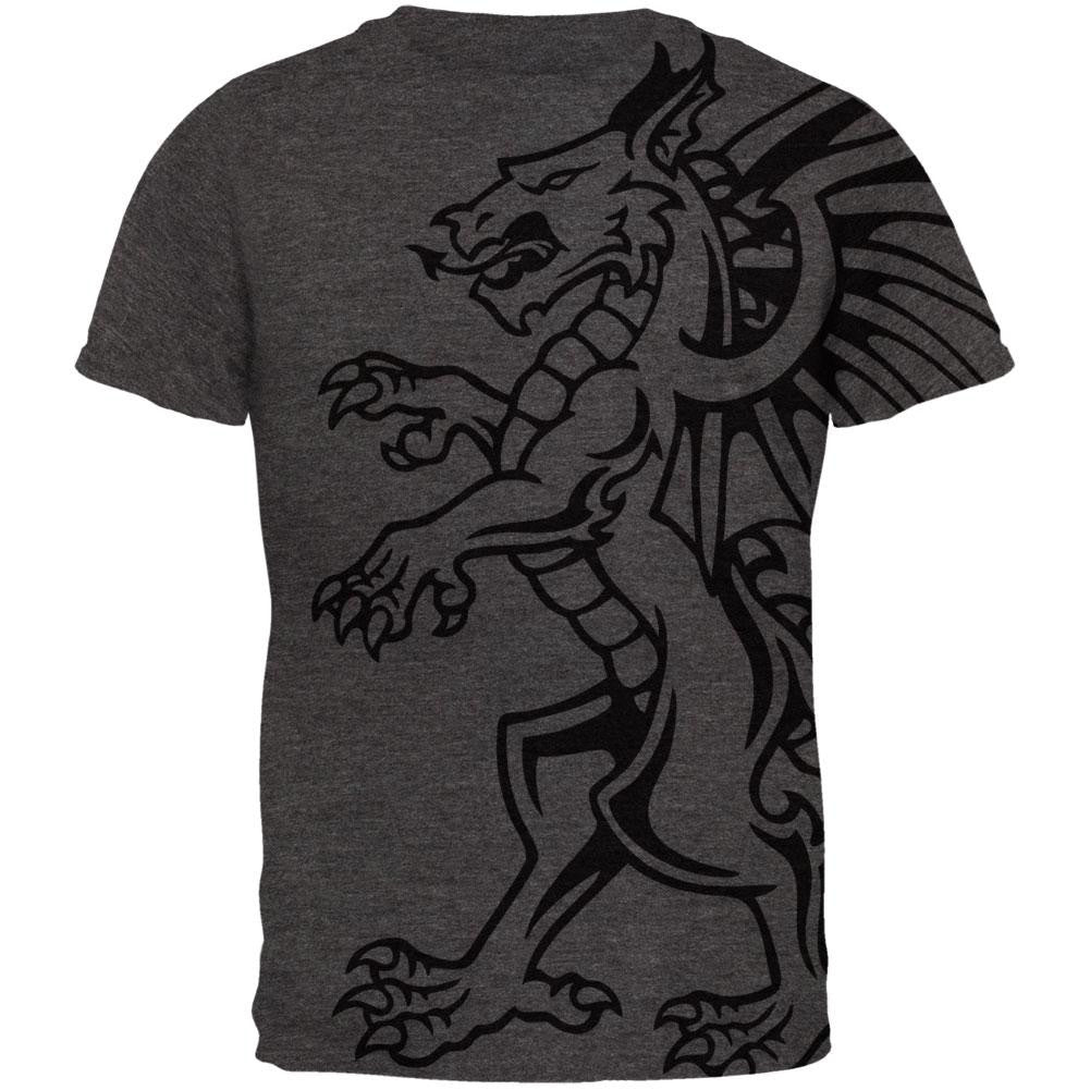 Gargoyle Outline All Over Dark Heather Adult T-Shirt Men's T-Shirts Old Glory   