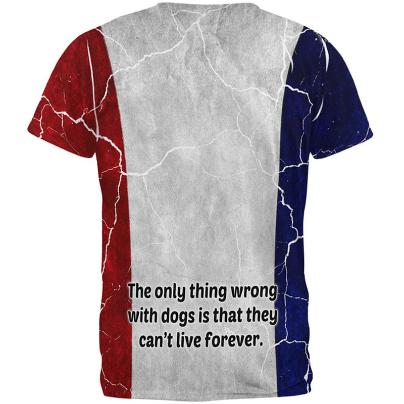 French Bulldog Live Forever All Over Adult T-Shirt Men's T-Shirts Old Glory   