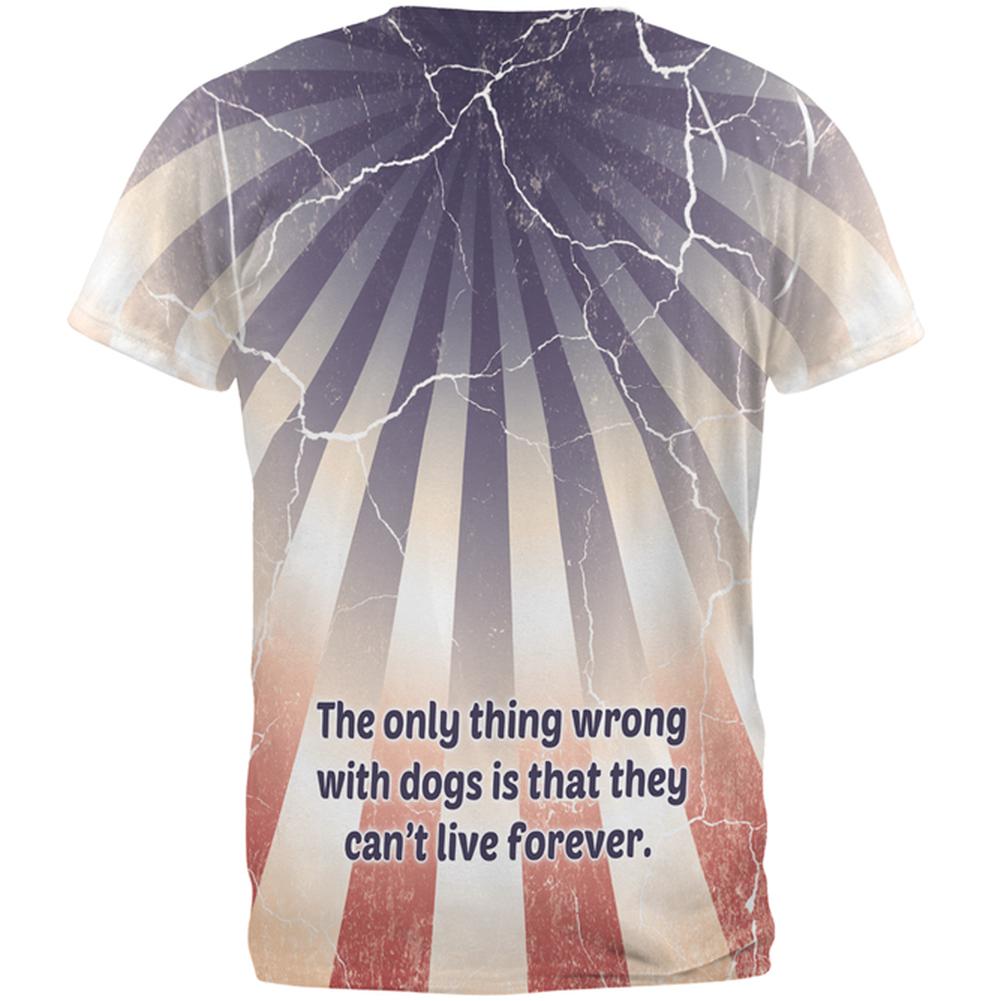 Pit Bull Live Forever All Over Adult T-Shirt Men's T-Shirts Old Glory   