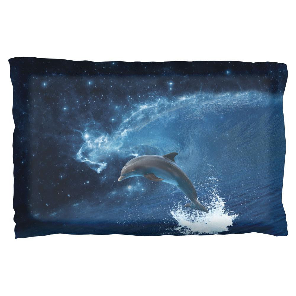 Dolphin IN SPACE Ocean Wave Pillow Case Pillowcases Old Glory   