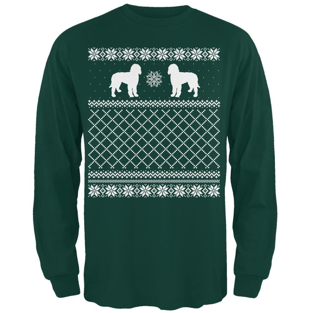 Goldendoodle Ugly Christmas Sweater Forest Adult Long Sleeve T-Shirt Men's Long Sleeves Old Glory   