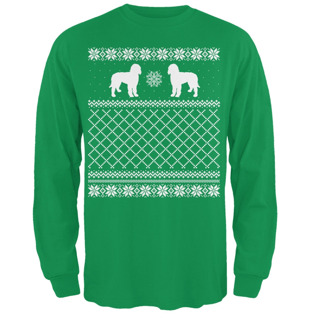 Goldendoodle Ugly Christmas Sweater Forest Adult Long Sleeve T-Shirt Men's Long Sleeves Old Glory   