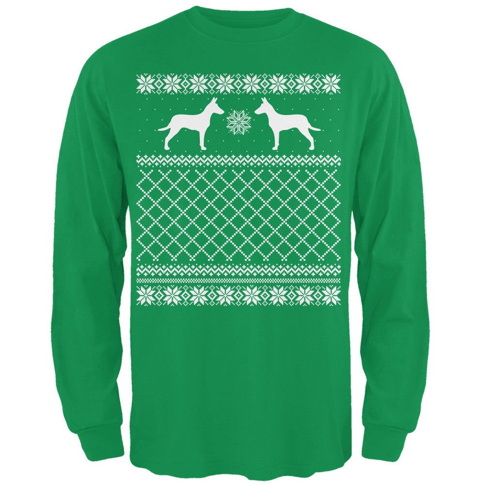 Jack Russell Ugly Christmas Sweater Forest Adult Long Sleeve T-Shirt Men's Long Sleeves Old Glory   