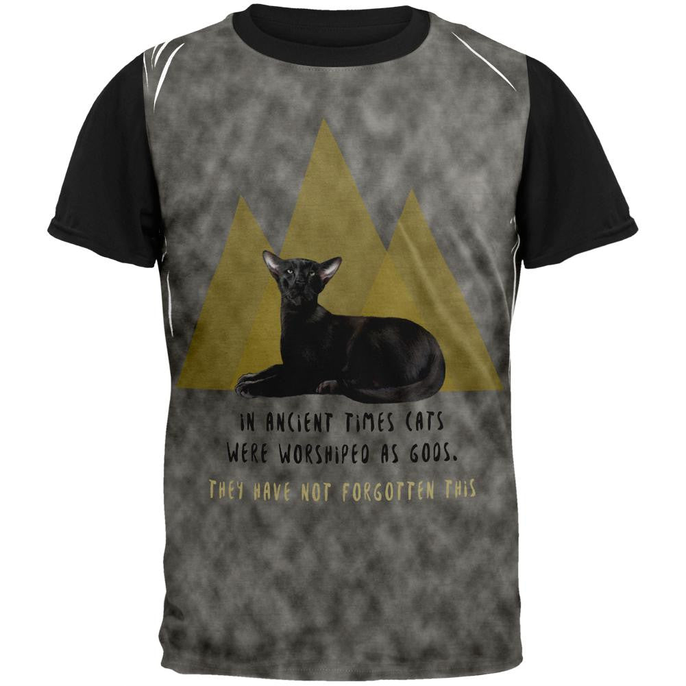 Cat Gods Adult Black Back T-Shirt Men's T-Shirts Old Glory   