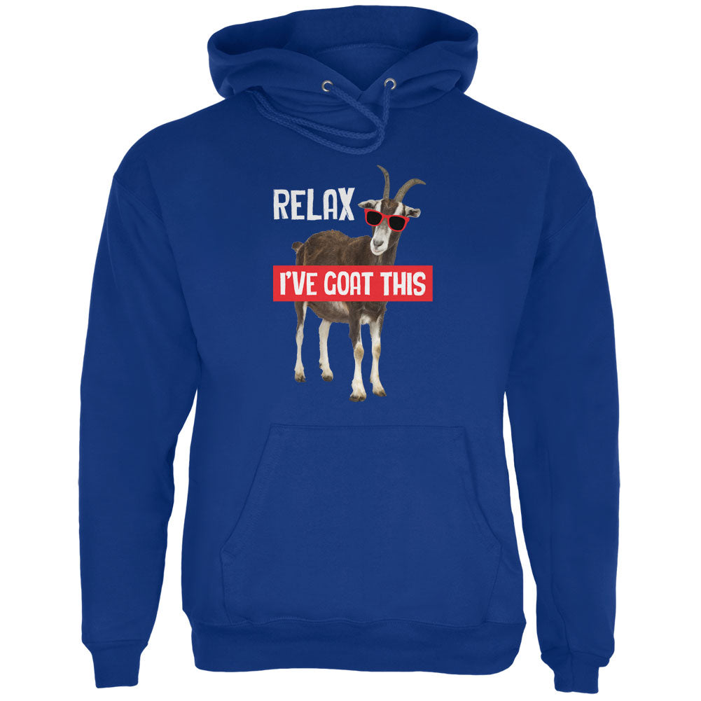 Relax I've Goat Got This Deep Royal Adult Hoodie Sweatshirts Old Glory 2XL Royal 