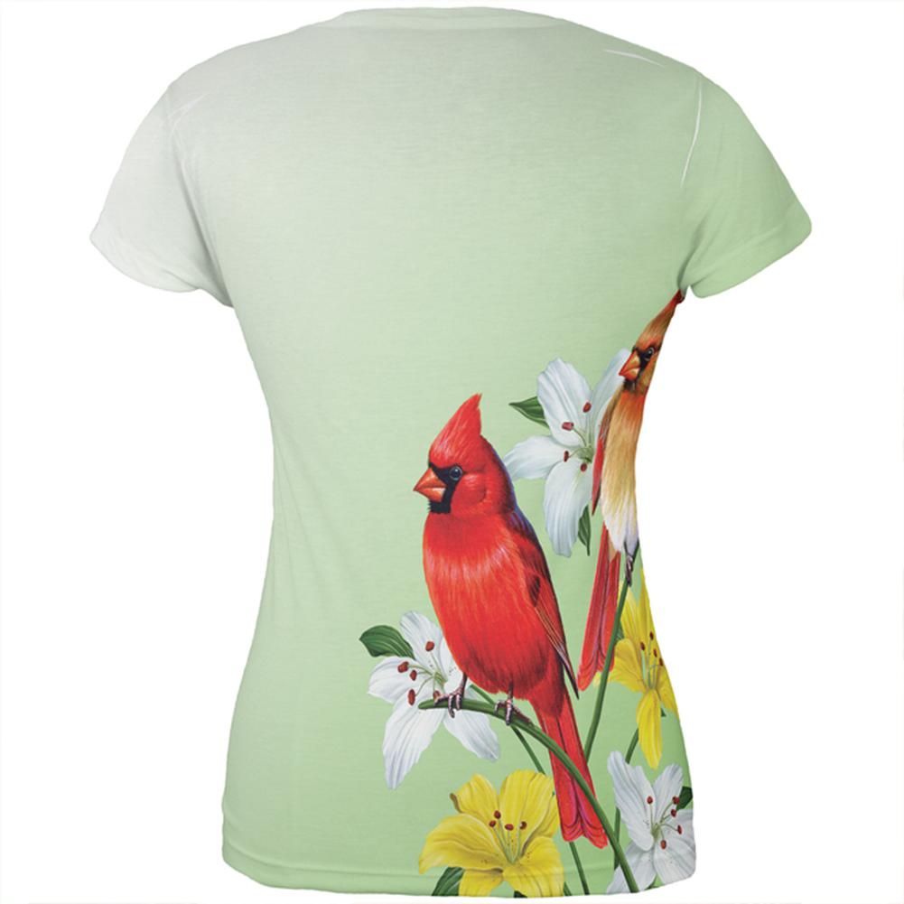 Spring Cardinals All Over Womens T-Shirt Women's T-Shirts Old Glory   