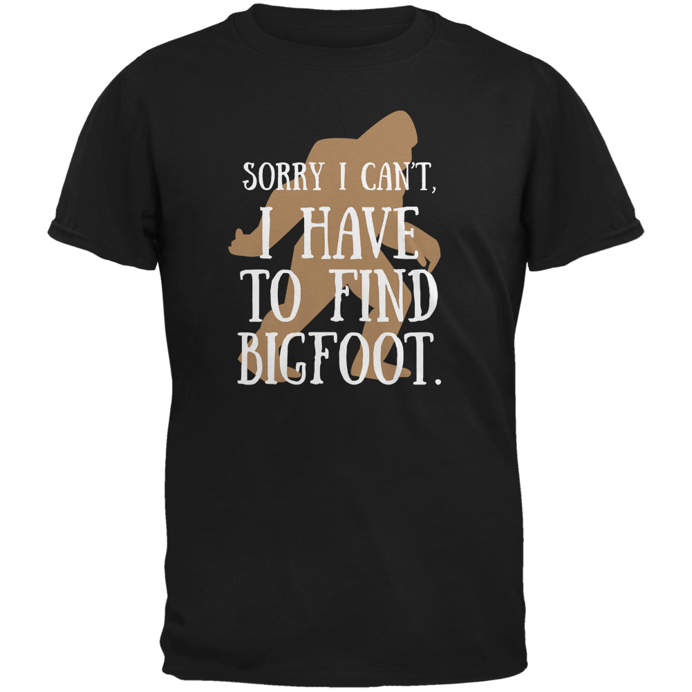 Have To Go Find Bigfoot Black Adult T-Shirt Men's T-Shirts Old Glory 2XL Black 