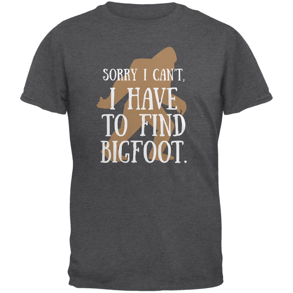 Have To Go Find Bigfoot Dark Heather Adult T-Shirt Men's T-Shirts Old Glory 2XL Grey 