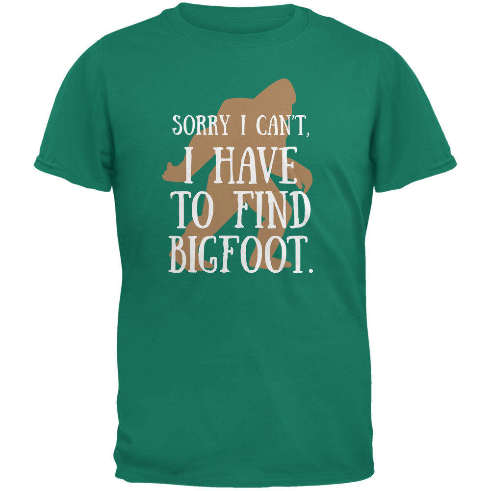 Have To Go Find Bigfoot Jade Green Adult T-Shirt Men's T-Shirts Old Glory 2XL Light Green 