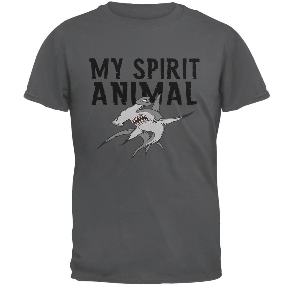 My Spirit Animal Hammerhead Shark Grey Soft Adult T-Shirt Men's T-Shirts Old Glory   