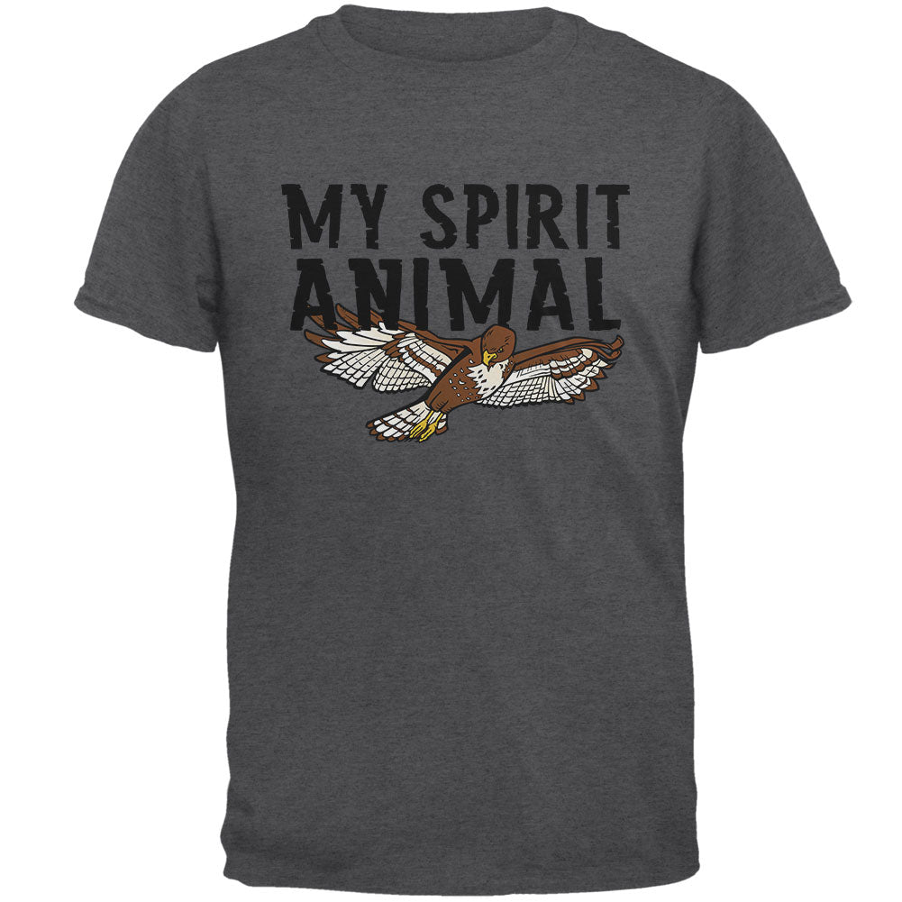 My Spirit Animal Hawk Dark Heather Adult T-Shirt Men's T-Shirts Old Glory 2XL Grey 