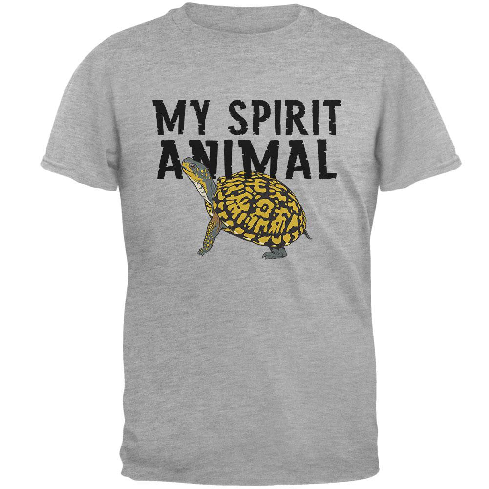 My Spirit Animal Turtle Heather Grey Soft Adult T-Shirt Men's T-Shirts Old Glory   