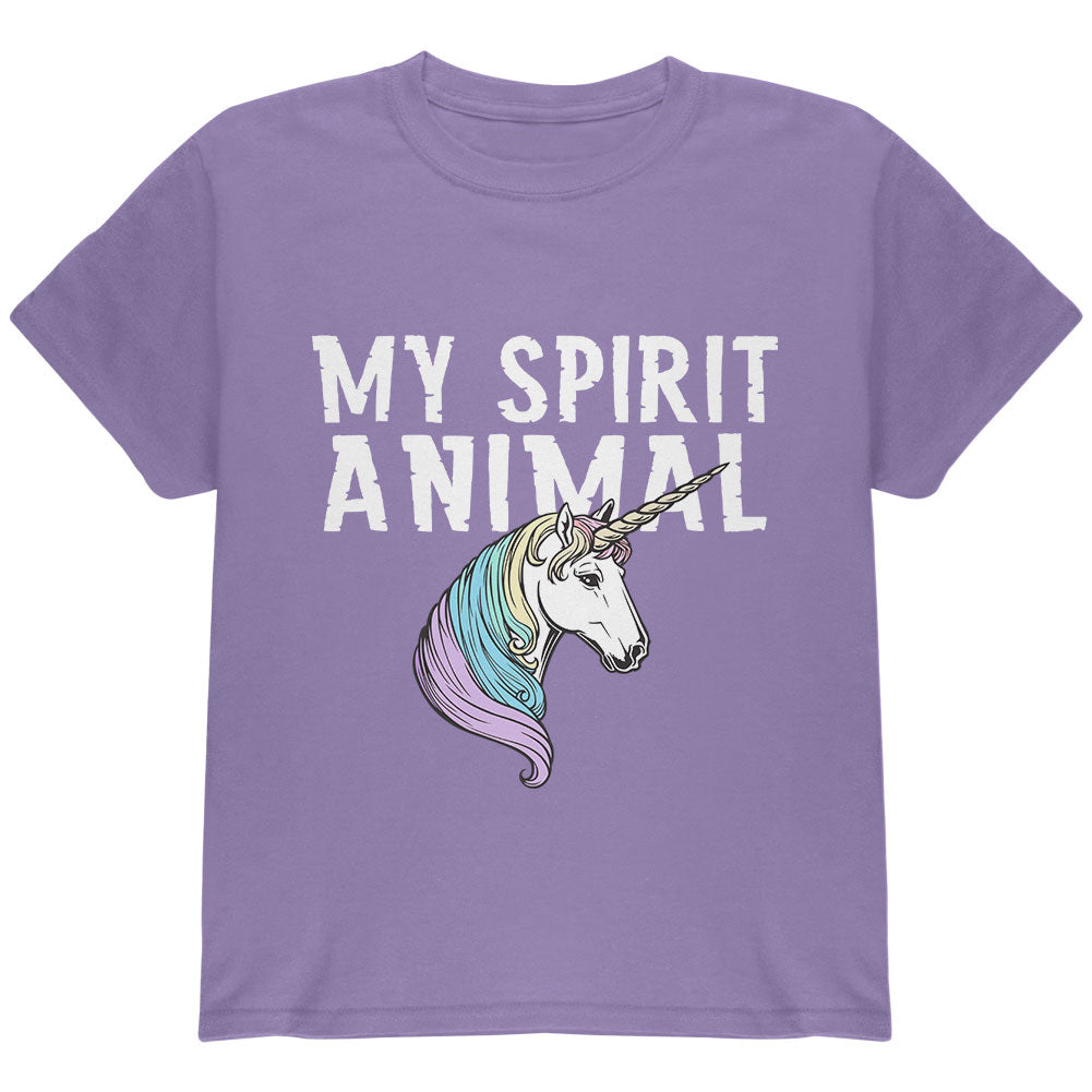 My Spirit Animal Unicorn Violet Youth T-Shirt Youth T-Shirts Old Glory LG Purple 