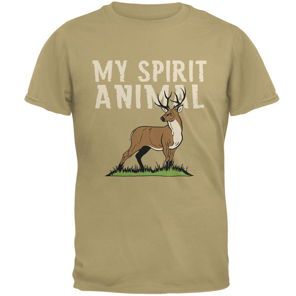 My Spirit Animal Deer Tan Adult T-Shirt Men's T-Shirts Old Glory 2XL Beige 