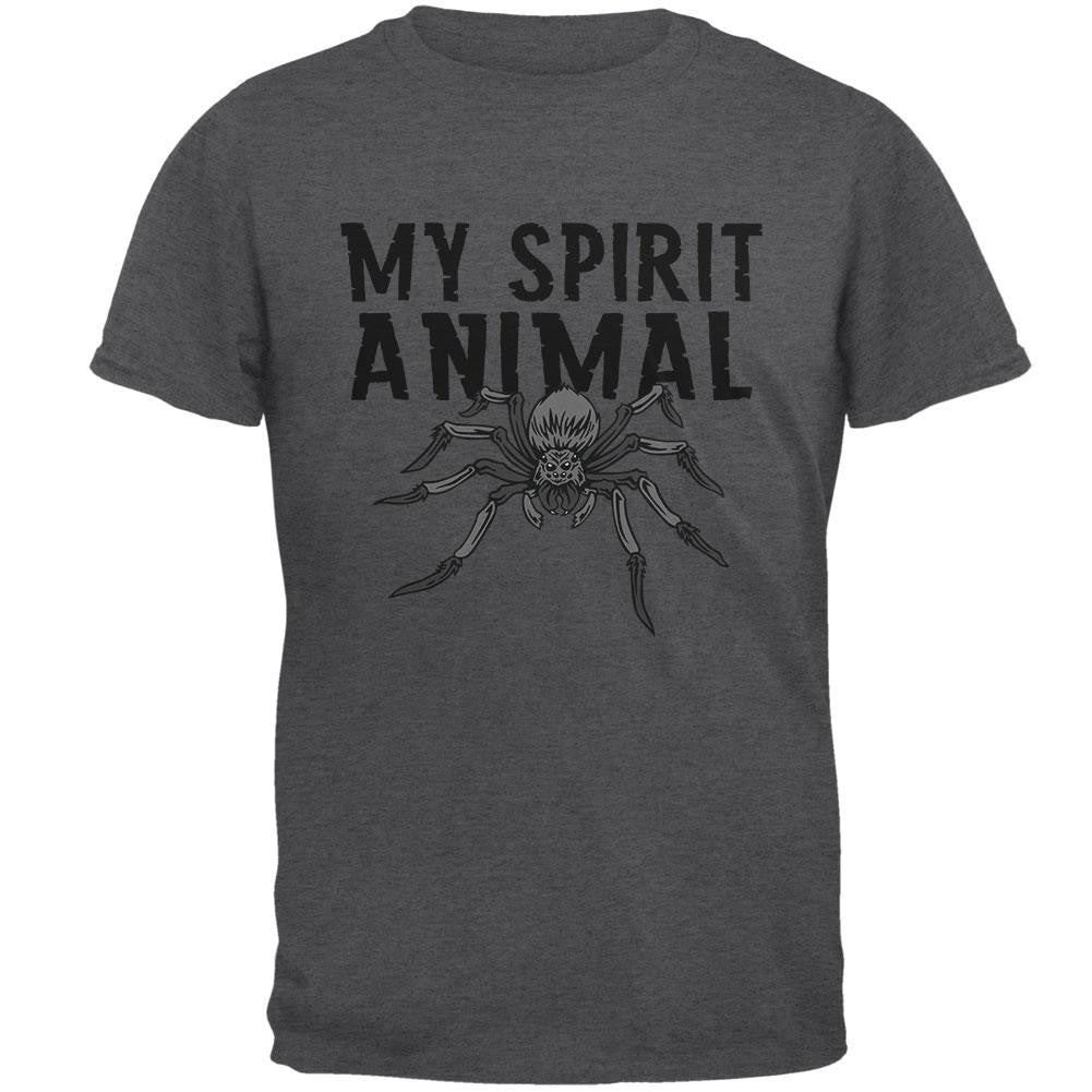 My Spirit Animal Spider Dark Heather Adult T-Shirt Men's T-Shirts Old Glory   