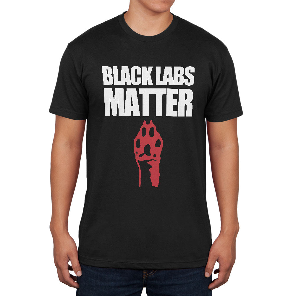 Black Labs Matter Black Soft Adult T-Shirt Men's T-Shirts Old Glory 2XL Black 