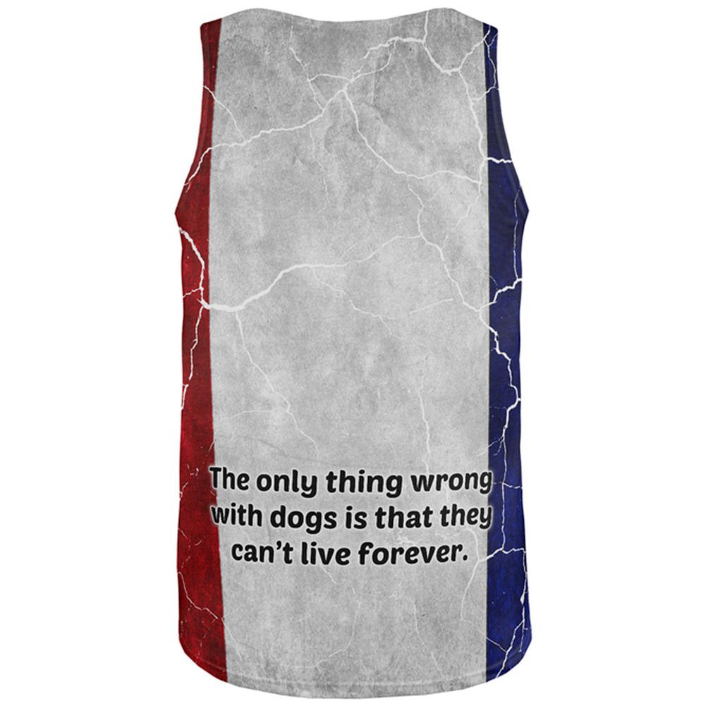 French Bulldog Live Forever All Over Adult Tank Top Tank Tops Old Glory   