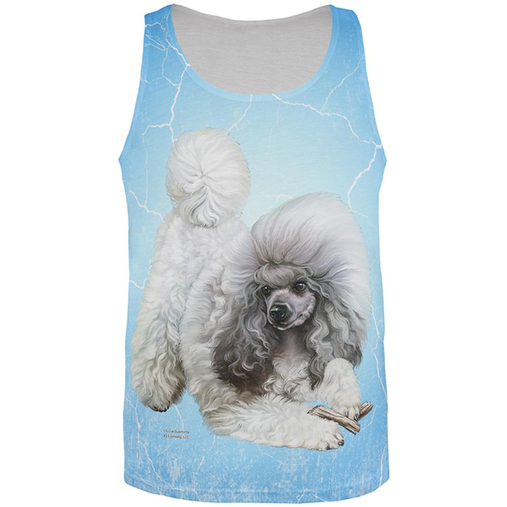 Poodle Live Forever All Over Adult Tank Top Tank Tops Old Glory 2XL Multi 