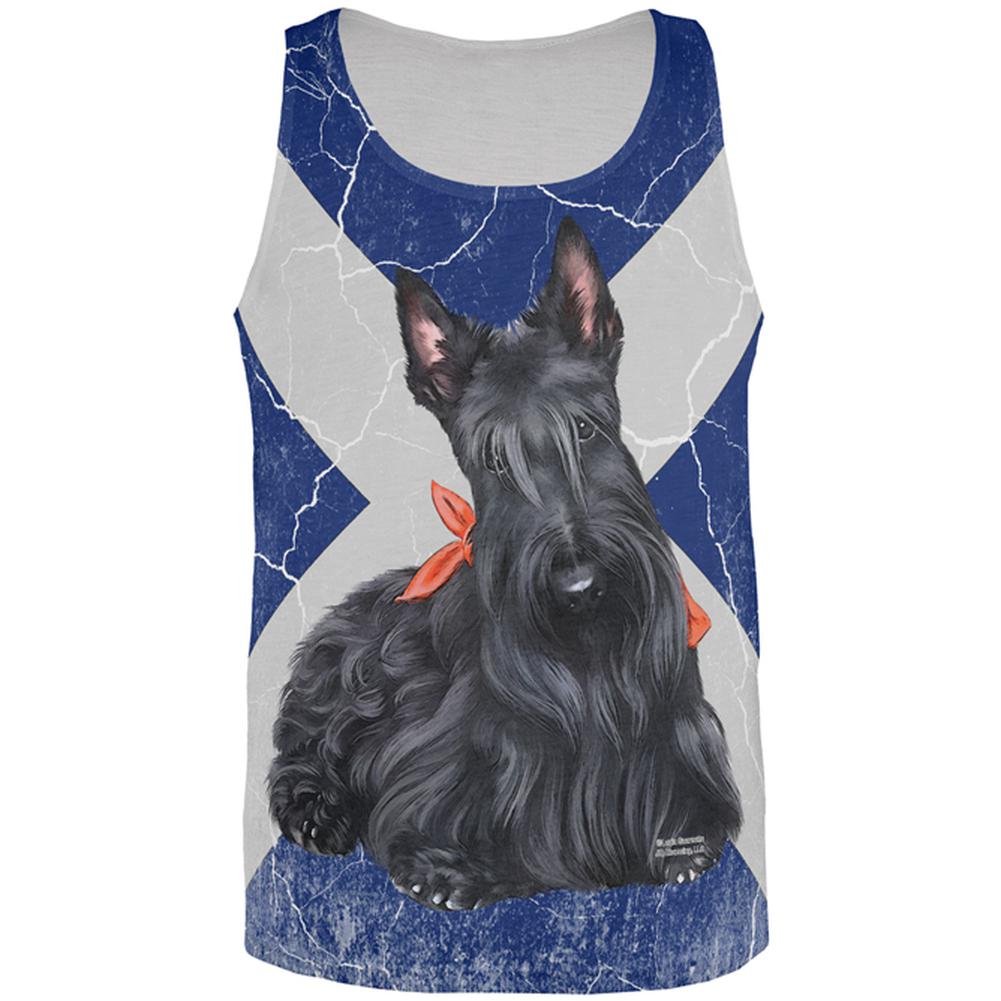 Scottish Terrier Live Forever All Over Adult Tank Top Tank Tops Old Glory 2XL Multi 