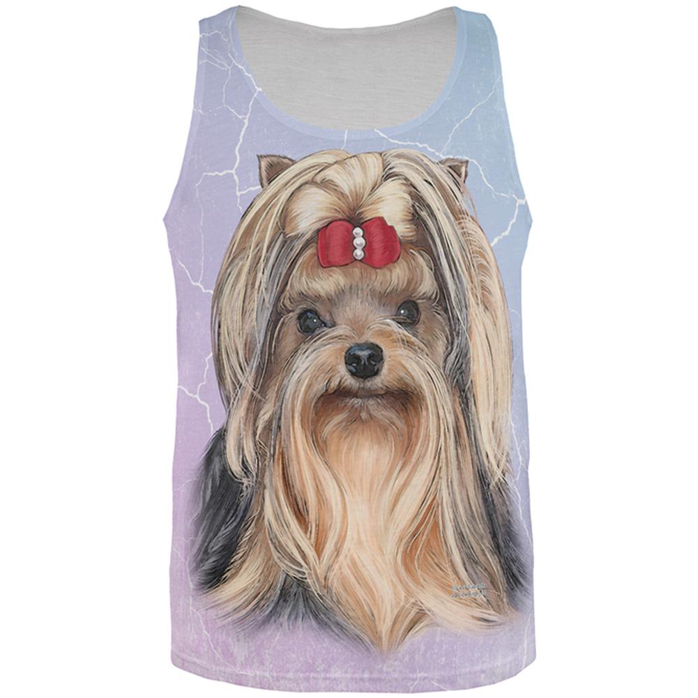 Yorkshire Terrier Live Forever All Over Adult Tank Top Tank Tops Old Glory 2XL Multi 