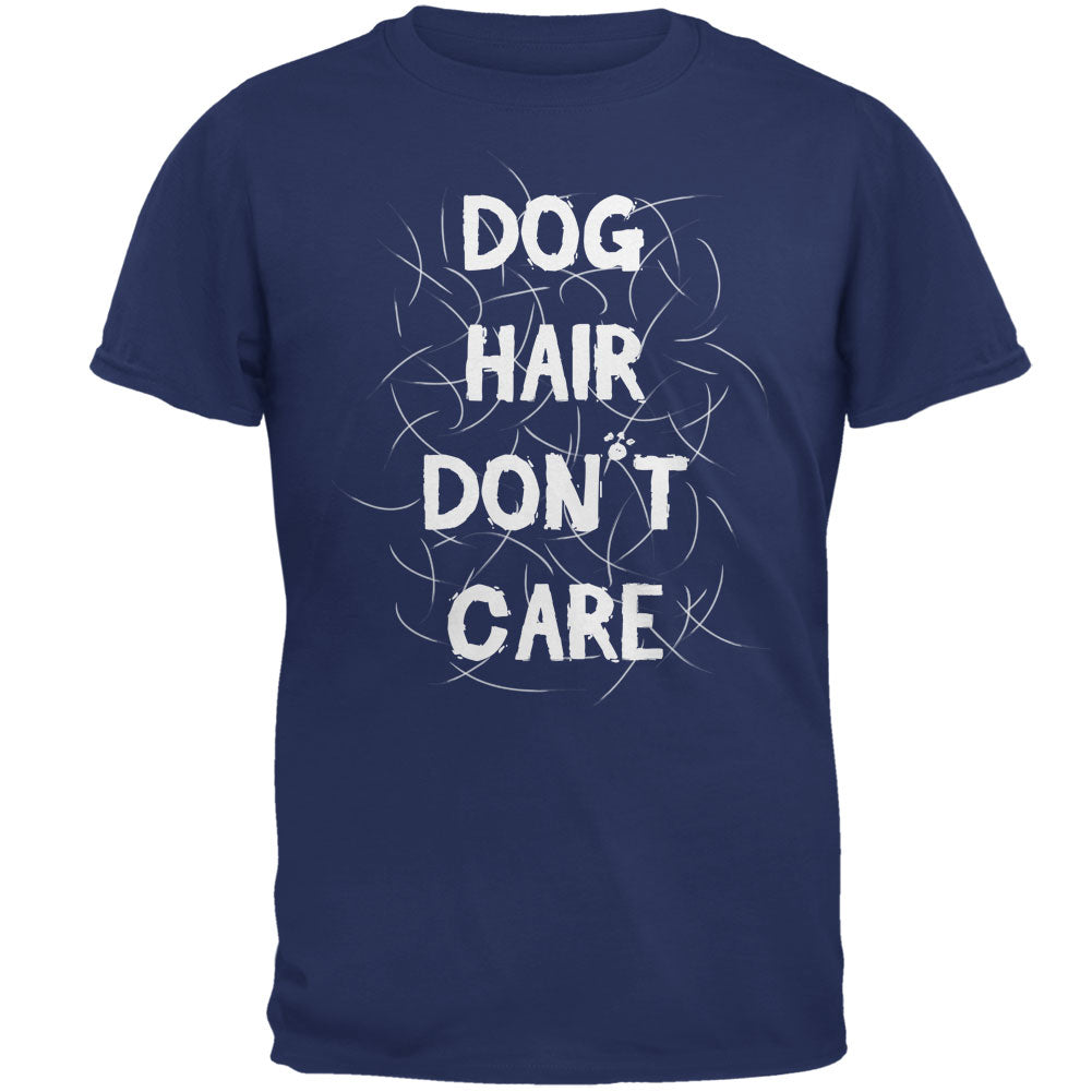 Dog Hair Don't Care Metro Blue Adult T-Shirt Men's T-Shirts Old Glory 2XL Metro Blue 