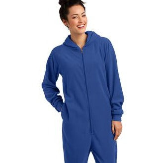 Unisex Adult One Piece Costume Hooded Zip Up Pajamas Pajamas Old Glory XS Royal Blue 