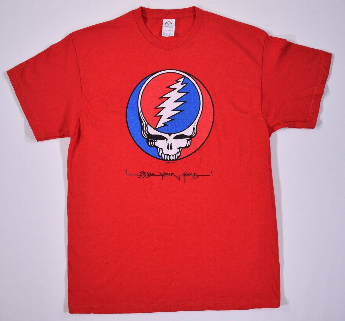 Grateful Dead Steal Your Face Red T Shirt Men's T-Shirts OldGlory.com SM  