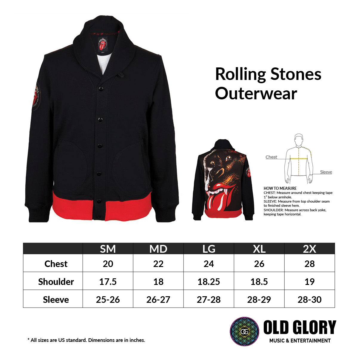 Rolling Stones Tongue Mens Varsity Jacket Men's Jackets Rolling Stones   